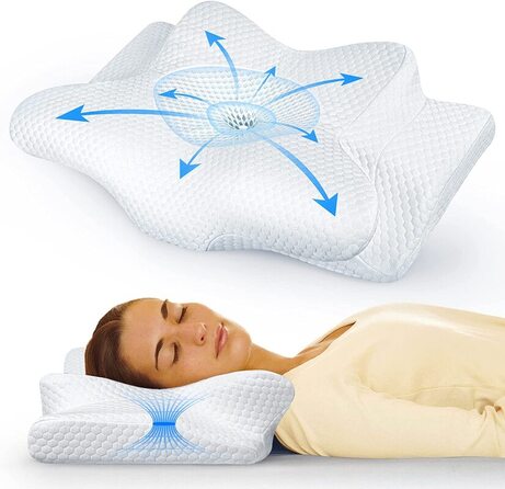 Comfy Curve Back Support Pillow Ergonomic Memory Foam Orthopedic Drive  Sleep Sit