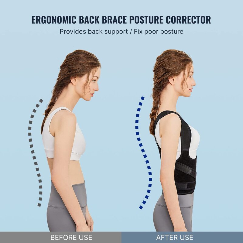 Copper Compression Posture Corrector - Adjustable Posture Support Back  Brace